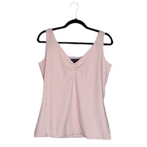 White House Black Market Pink Sleeveless Textured Tank Size L